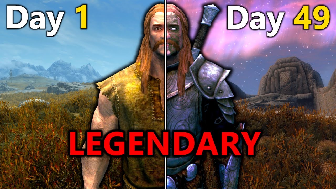 I Survived 50 Days In Skyrim Legendary Survival Difficulty