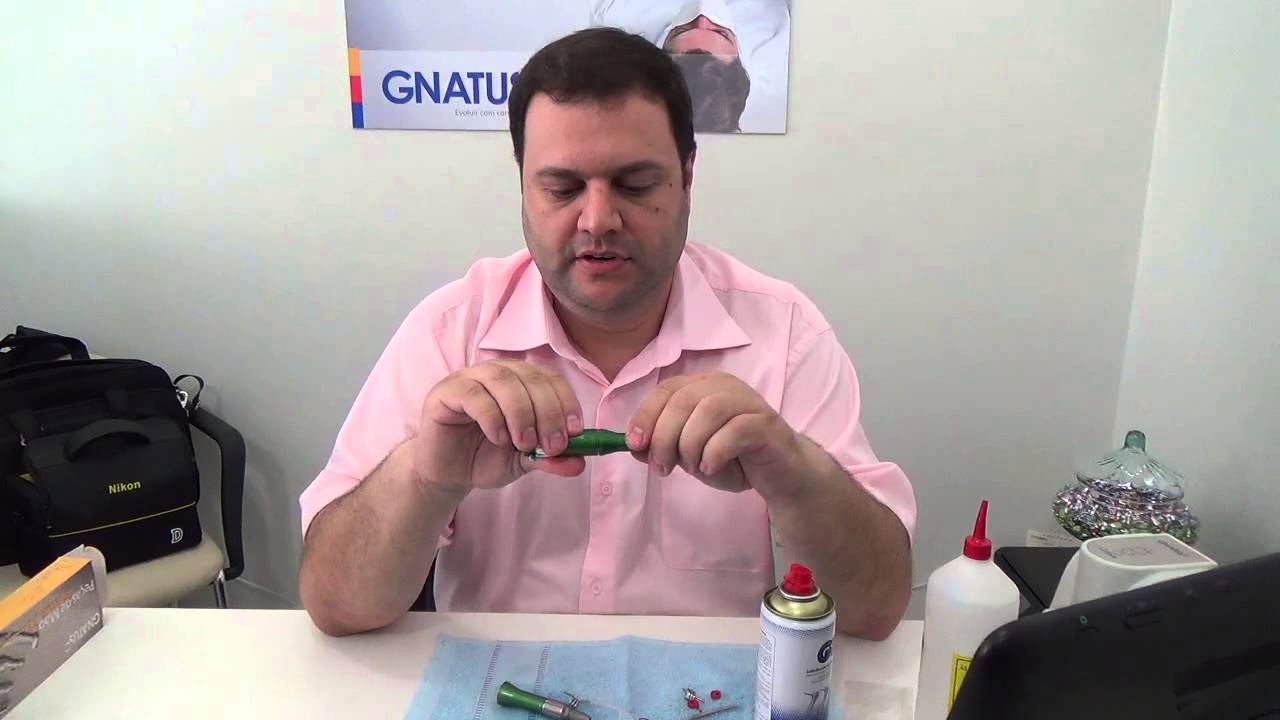 Como lubrificar os instrumentos de mão Gnatus CANETA DENTISTA . DoctorSul . 48 9985-0335
