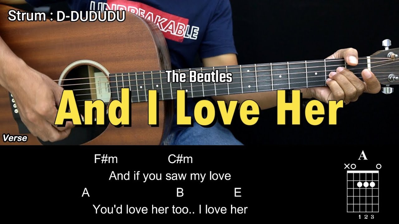 And I Love Her -The Beatles | EASY Guitar Tutorial with Chords - Guitar Lessons