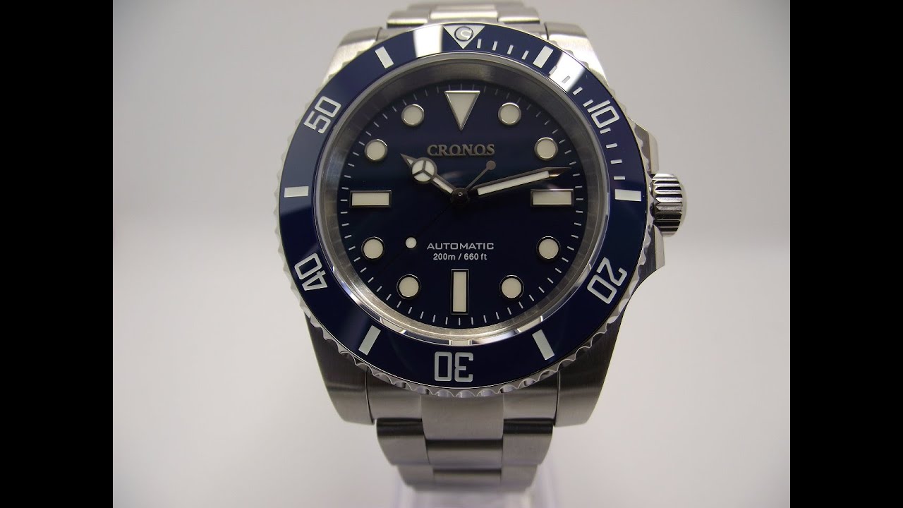 Обзор часов Cronos L6015 (Submariner Homage) 4K