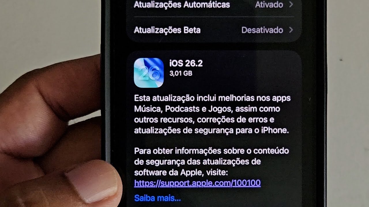 ATUALIZEI MEU IPHONE 13 PARA O IOS 26.2
