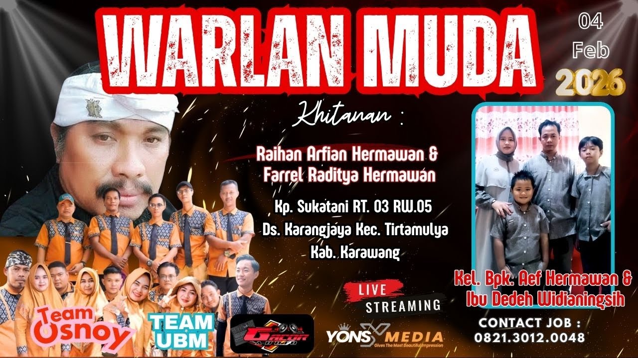 🔴 LIVE WARLAN MUDA | KHITANAN: RAIHAN & FARREL | RABU, 4 FEB 2026 |  DS. KARANGJAYA  - KARAWANG