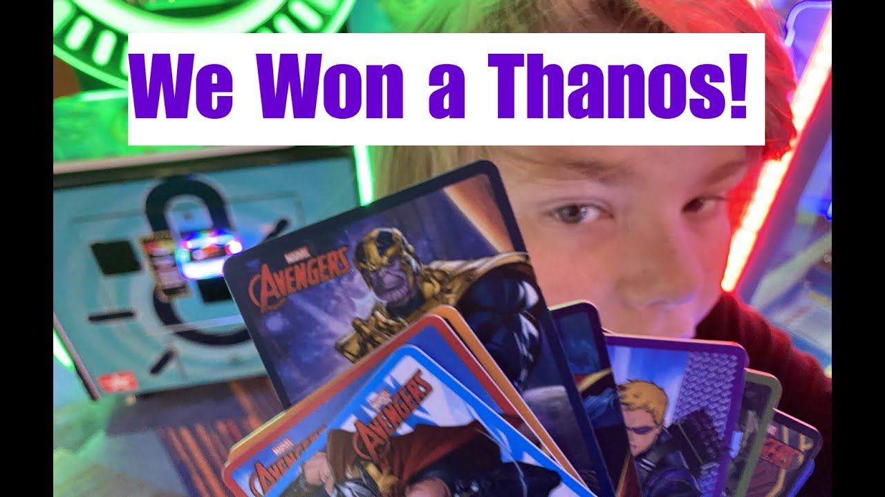 Marvel Avengers Coin Pusher: Winning Our FIRST Rare Thanos + Full Set 3000 Tickets!