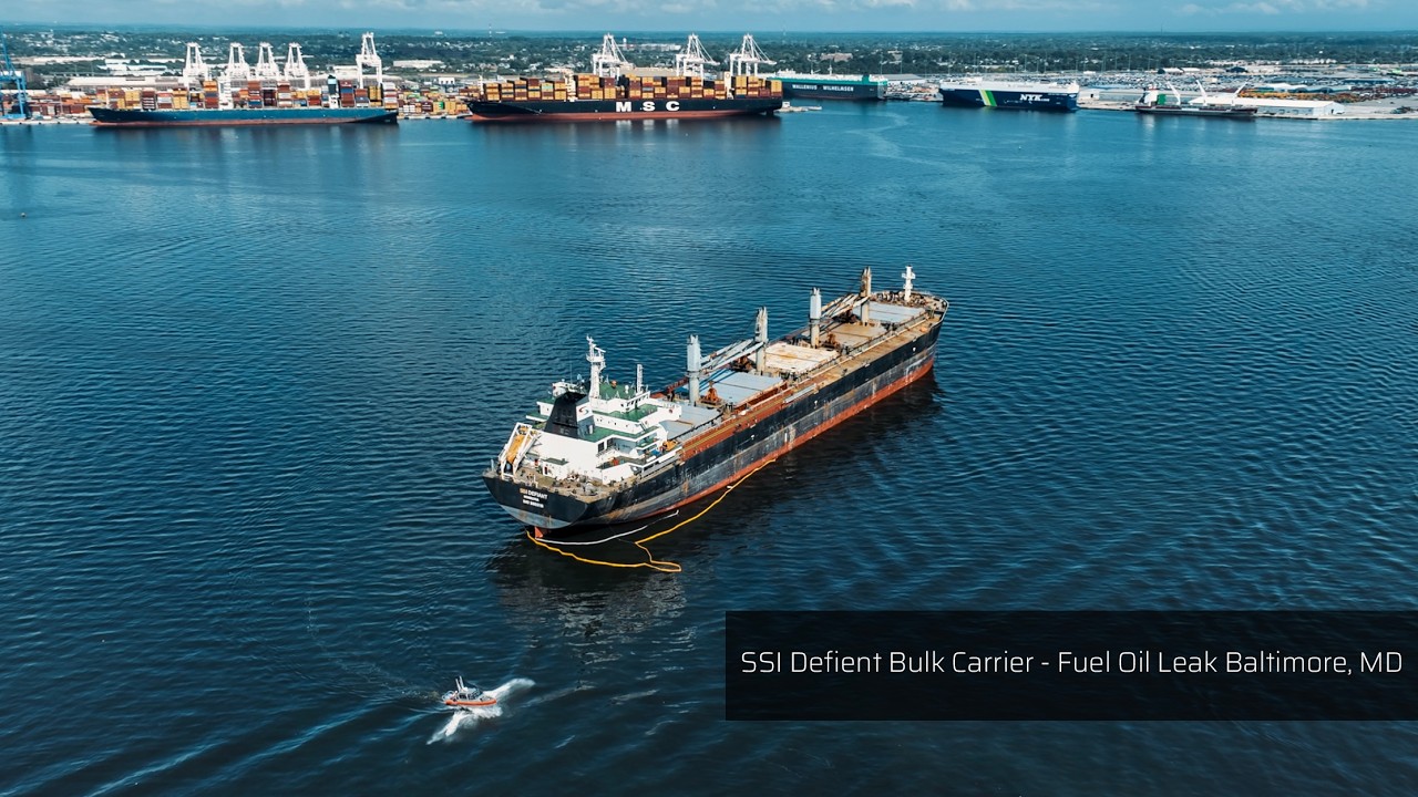 Defiant Bulk Carrier - Fuel Leak - Rapid Drone Response - AAIC - Maryland Drone Service - Baltimore