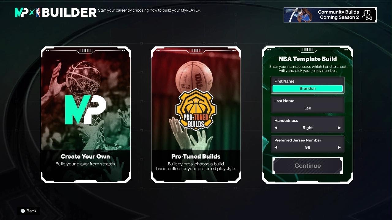 NBA 2K26 Season 1 NBA Template Builds