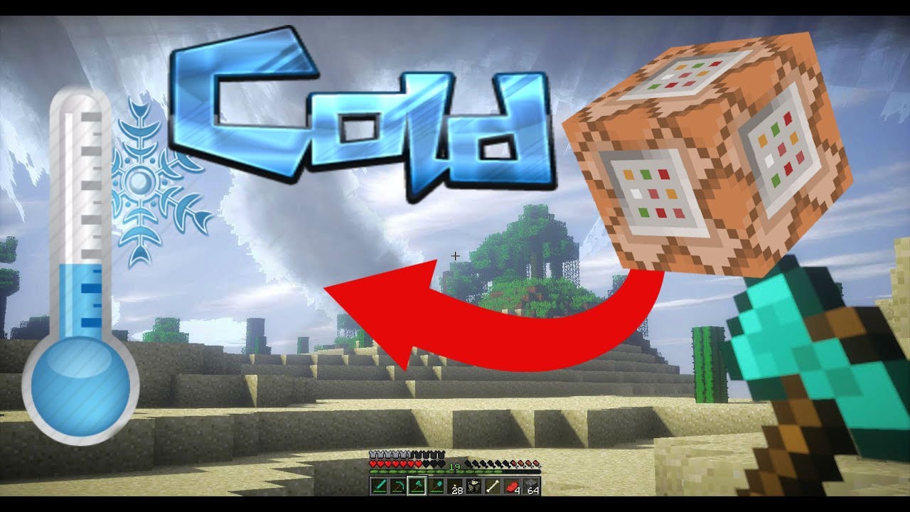 Minecraft Bedrock Edition Cold Temperature Command Block Tutorial