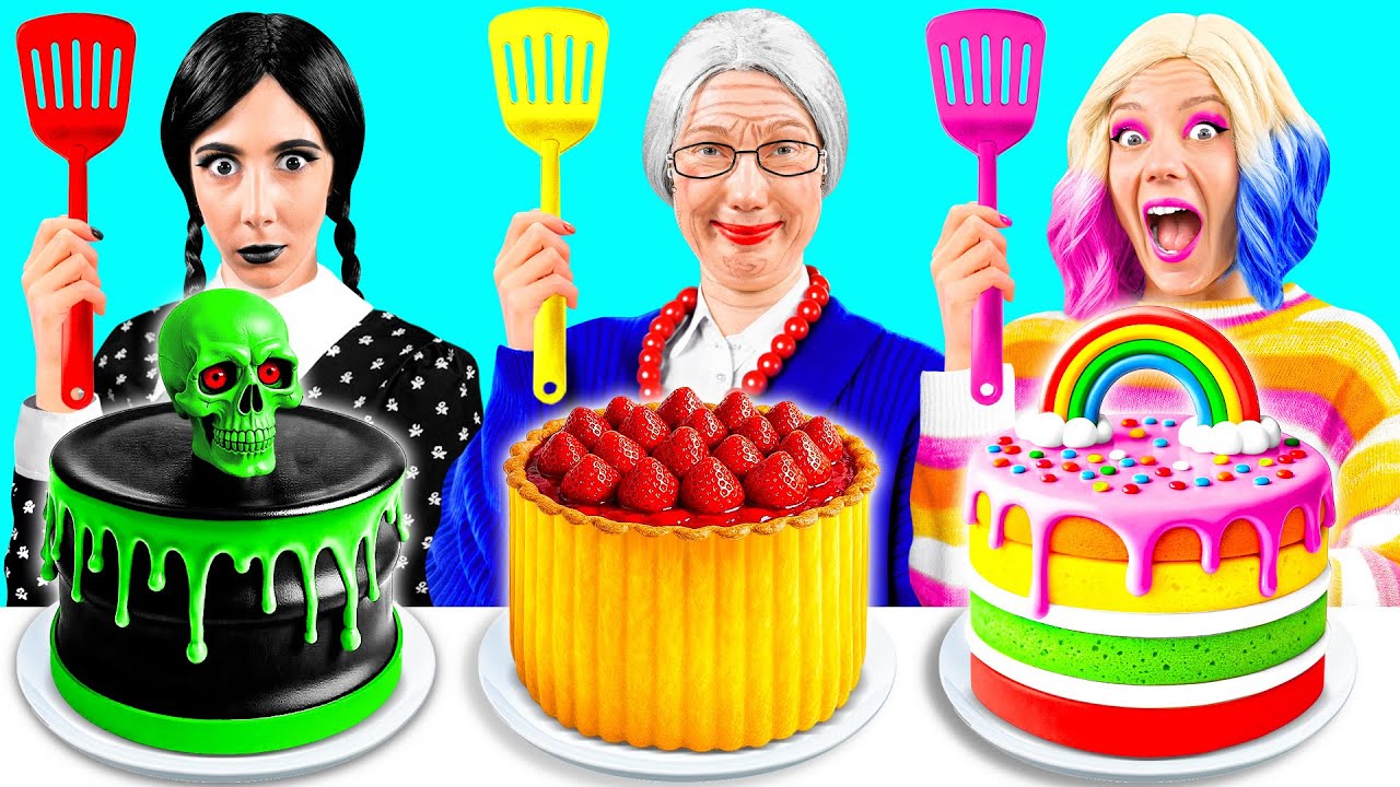 Wednesday vs Grandma Cooking Challenge | Funny Cooking Tricks by Fun Teen