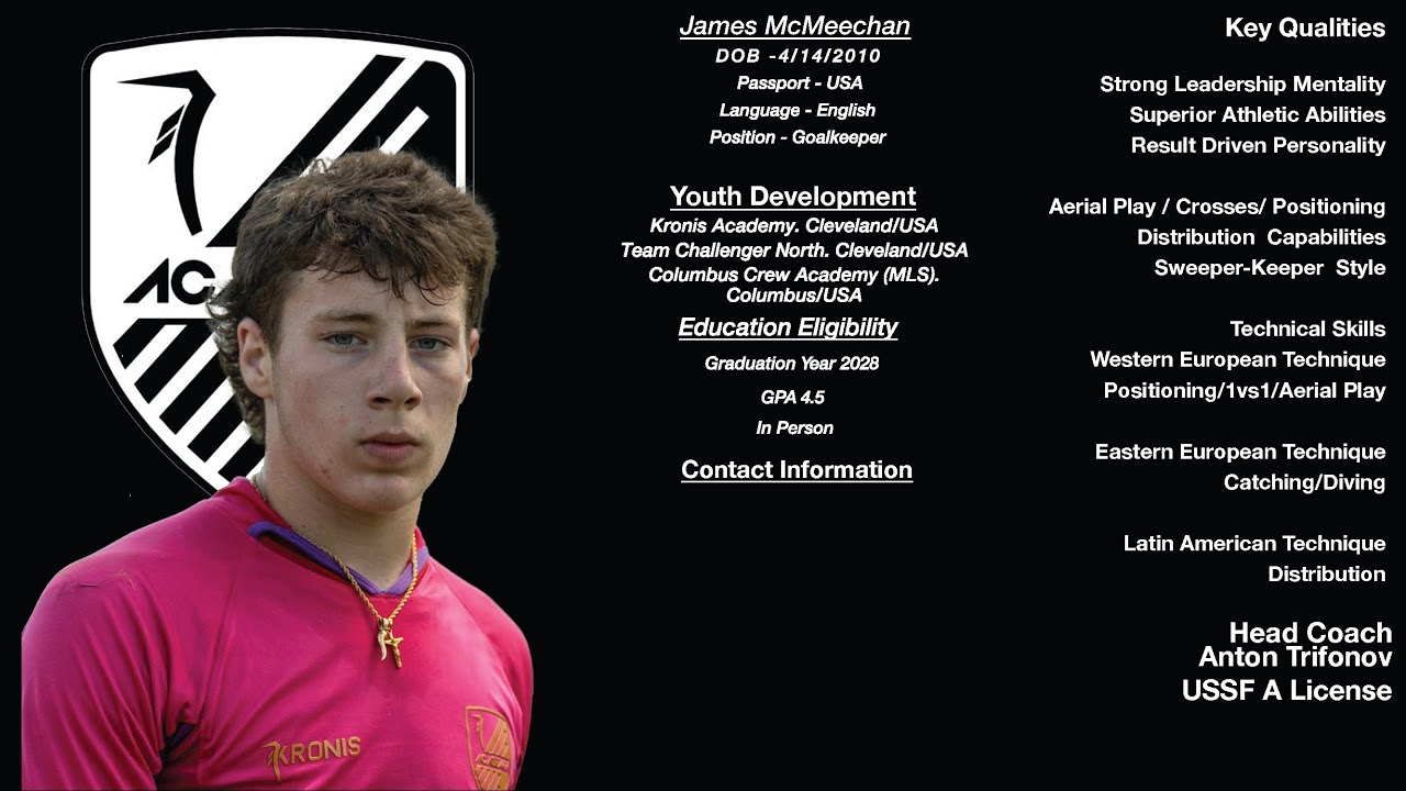 James McMeechan GK Game VideoProfile Graduation Year 2028