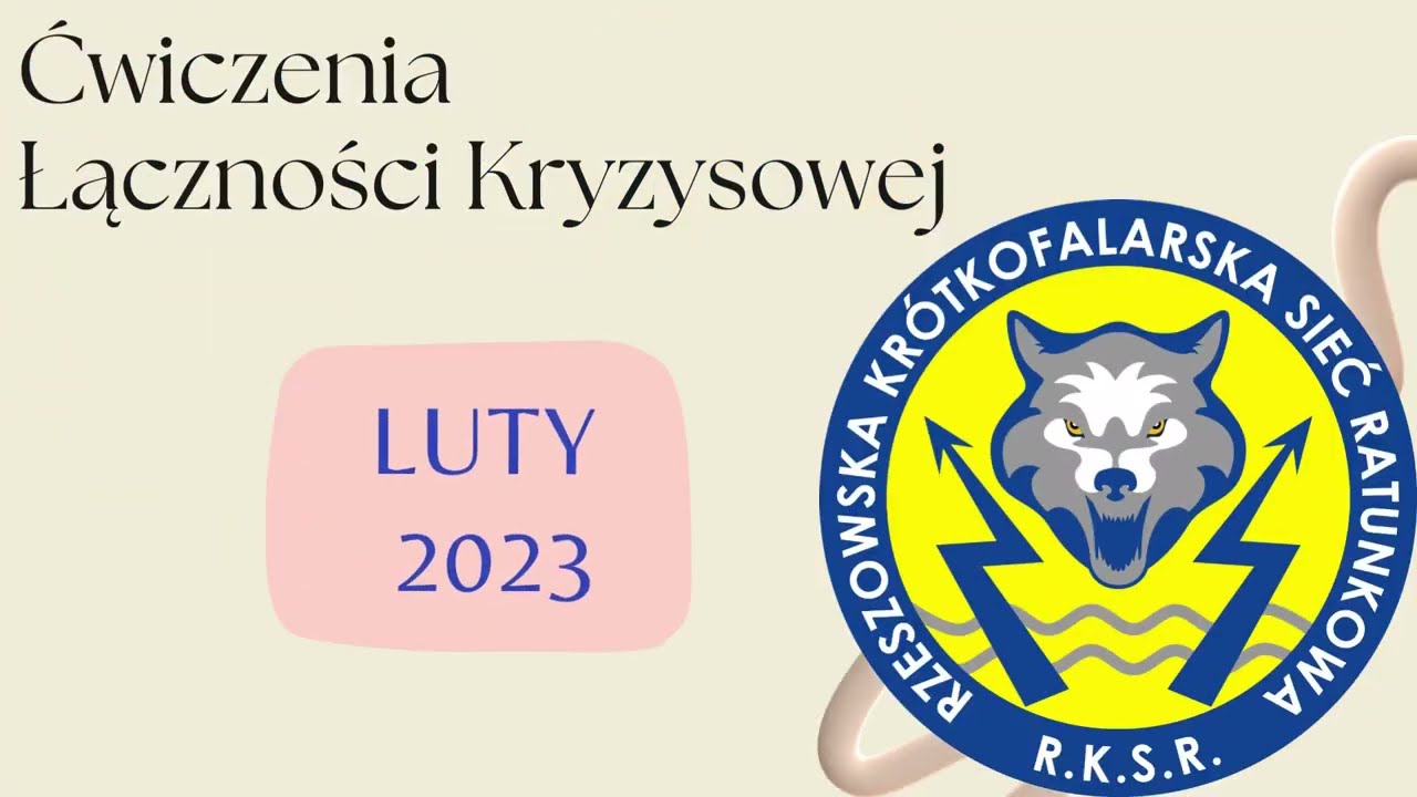 RKSR Rzeszowska Krótkofalarska Sieć Ratunkowa podczas Ćwiczeń 25 II 2023 Łączność kryzysowa - EmCom