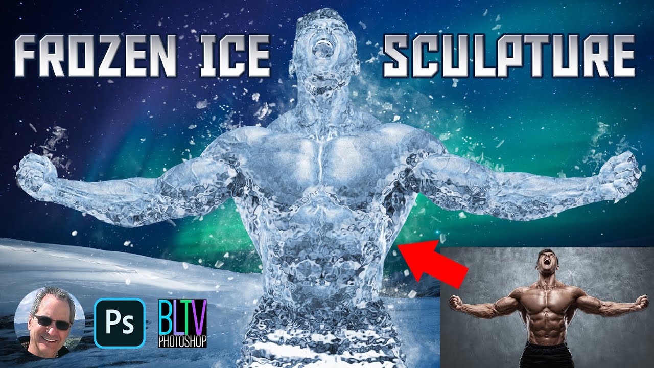 Photoshop: создайте ЛЕДЯНУЮ СКУЛЬПТУРУ кого-нибудь!