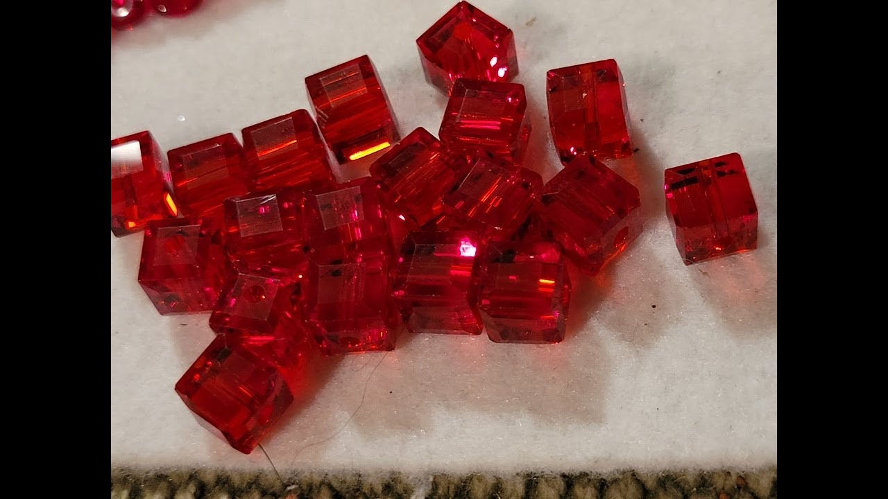 50pcs Adabele Austrian 6mm Faceted Cube Crystal Beads Orange Sun Compatible with Swarovski Cr Review