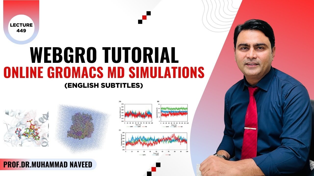 WebGRO Tutorial for online GROMACS MD Simulations | Lecture 449 | Dr. Muhammad Naveed