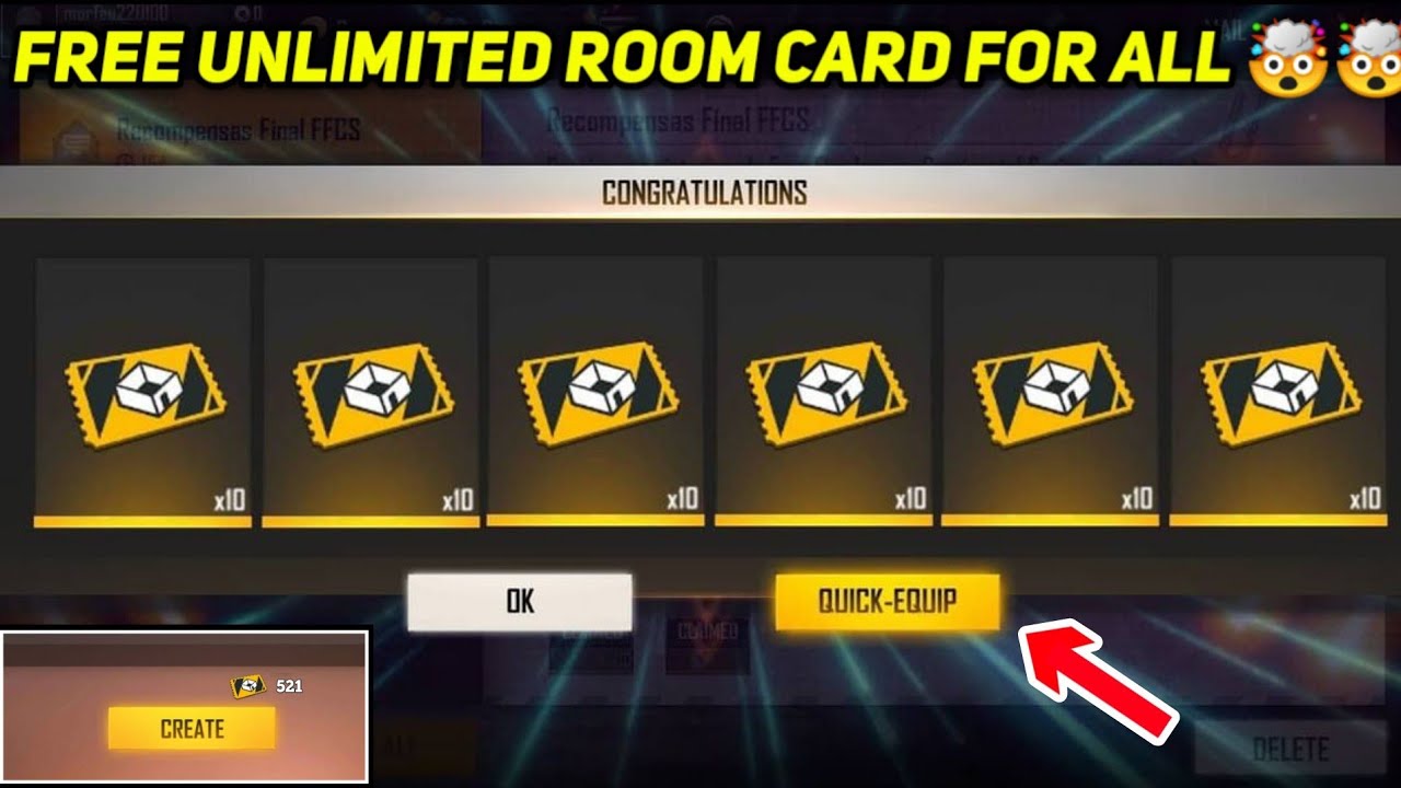 HOW TO GET FREE UNLIMITED CUSTOM ROOM CARD IN FREE FIRE || UNLIMITED CUSTOM CARD- 100% WORKING TRICK