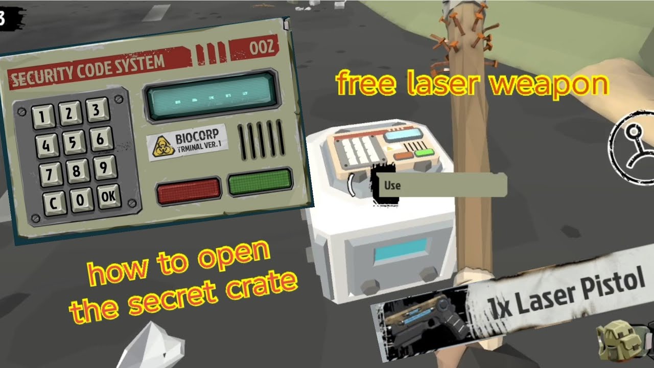 HOW TO OPEN SECRET CRATE and GET FREE LASER WEAPON