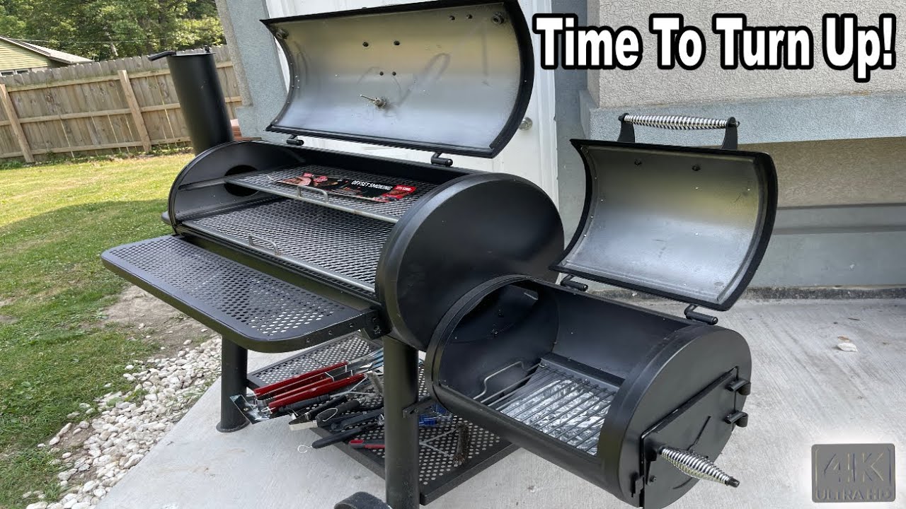 Наконец-то прокаливаю свой угольный гриль Char-Griller Grand Champ XD! Давайте приготовим первый ...
