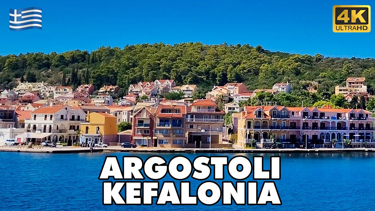 ARGOSTOLI Kefalonia Island - Greece 🇬🇷 | 🚶‍ Walking Tour [4K UHD]