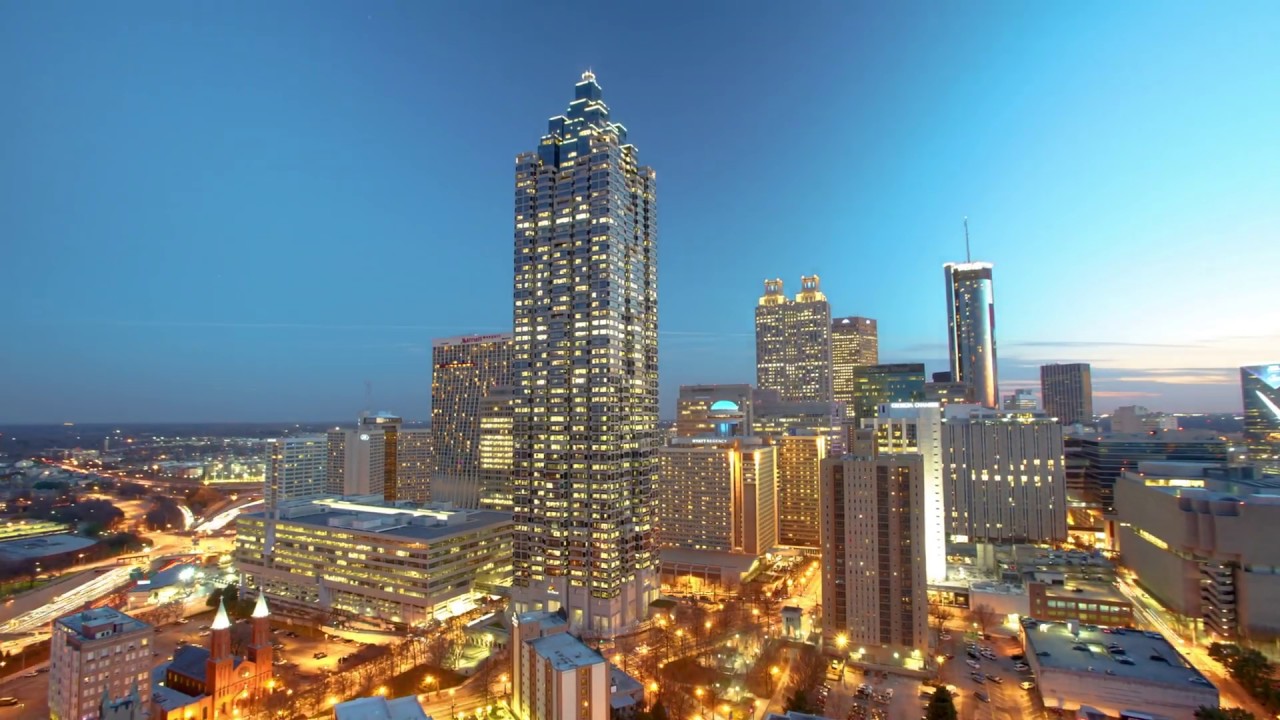 Atlanta Downtown Timelapse Day to Night in 4K - A7R + Syrp Genie