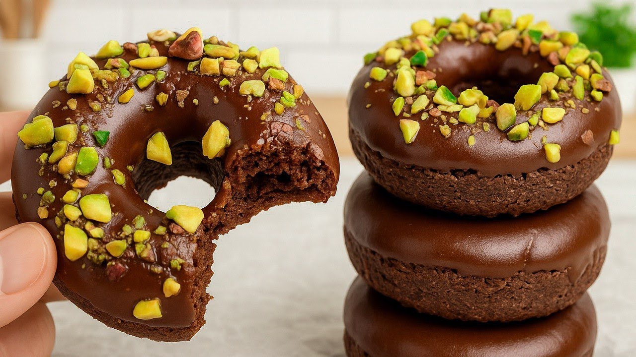 Hausgemachte gesunde Donuts ohne Zucker und Gluten! Gesundes Dessert!