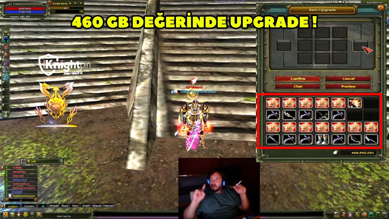 ToreroGame - (Felis) Serverinde 150K Değerindeki Çantaya +9 Upgrade Yapıyor ! Knight Online