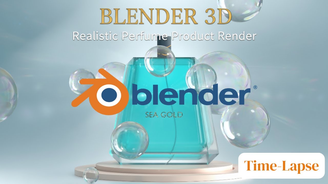 Blender Product Visualization | Perfume Bottle CGI Timelapse