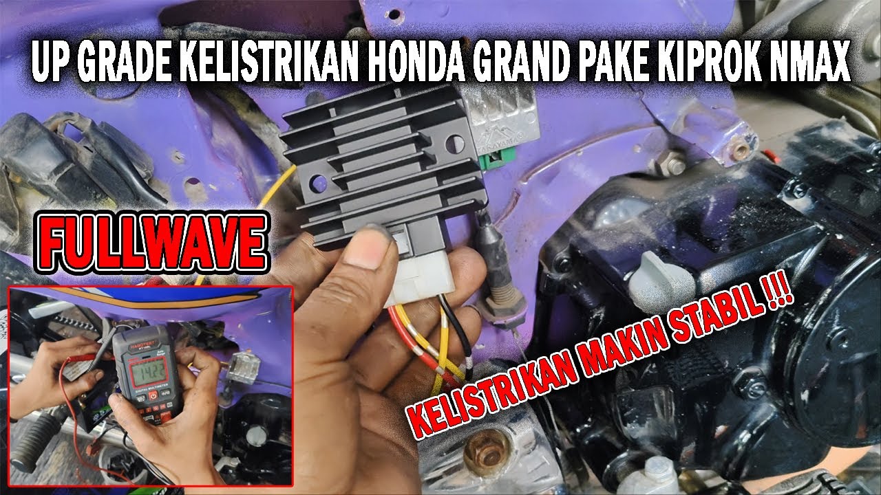 CARA PASANG KIPROK NMAX DI ASTREA GRAND/FULLWAVE...kelistrikan jauh lebih stabil !!