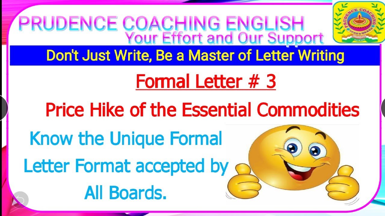 High Price of Essential Commodities | Price Hike of the Essential Commodities | Formal Letter - 3
