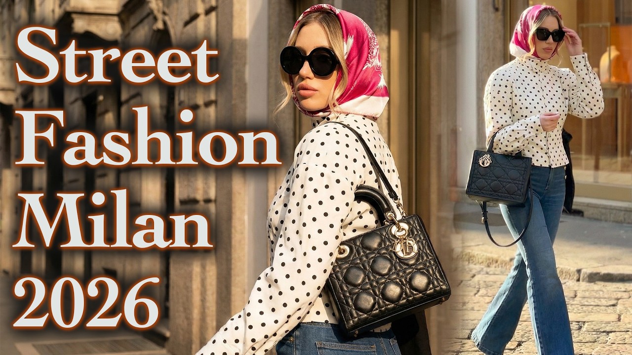 Learn the Trendiest Milan Fashion: Polka Dots Return. Purple Is Trending. Elegant Mature Women Style