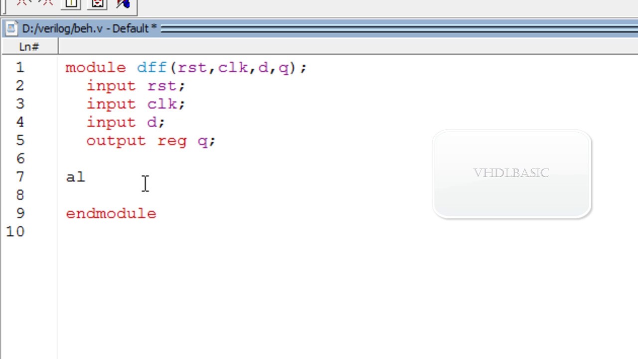 VerilogHDL Basic - Behavioral modelling