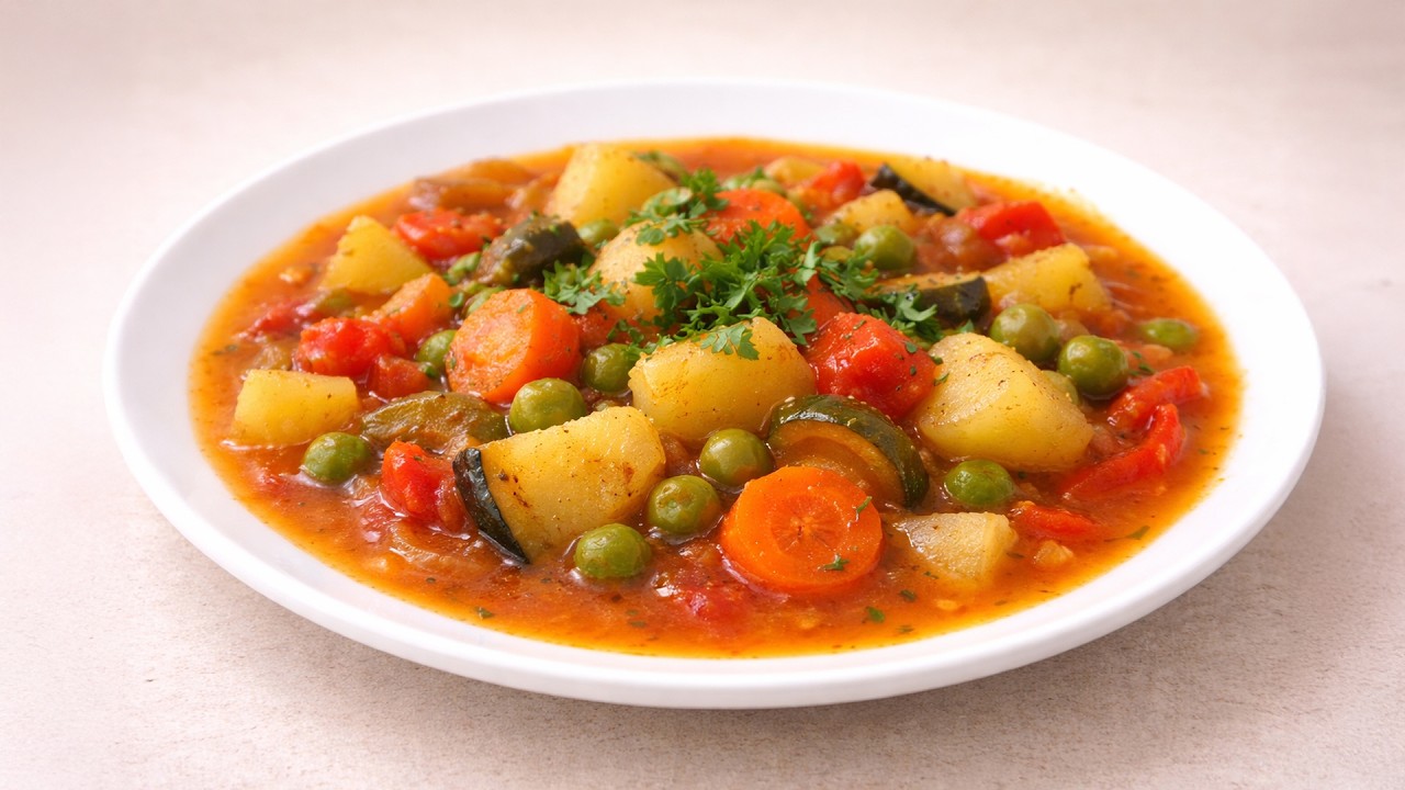 Ghiveci mănăstiresc – rețetă de post simplă și gustoasă 🥕🥔