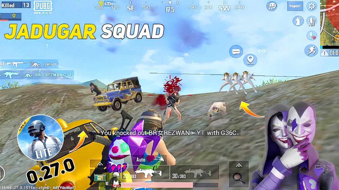 JADUGARS SQUAD CLEAR 🔥 | PUBG LITE NEW UPDATE 0.27.0 GAMEPLAY | PUBG LITE BGMI LITE