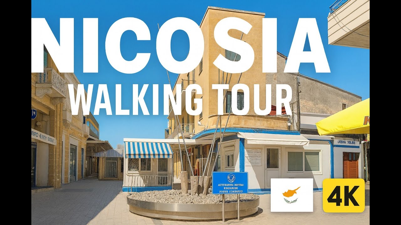 Nicosia Walking Tour 🇨🇾 | 4K UHD | Exploring the Capital of Cyprus
