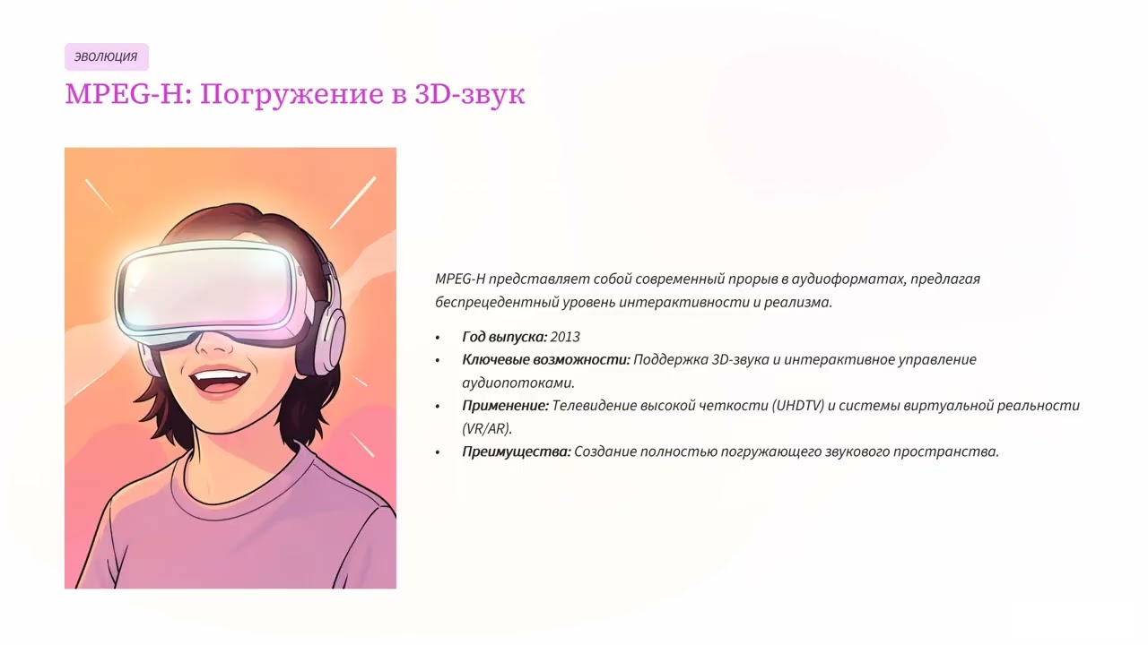 Цифровая обработка речи и звука: эволюция и стандарты MPEG