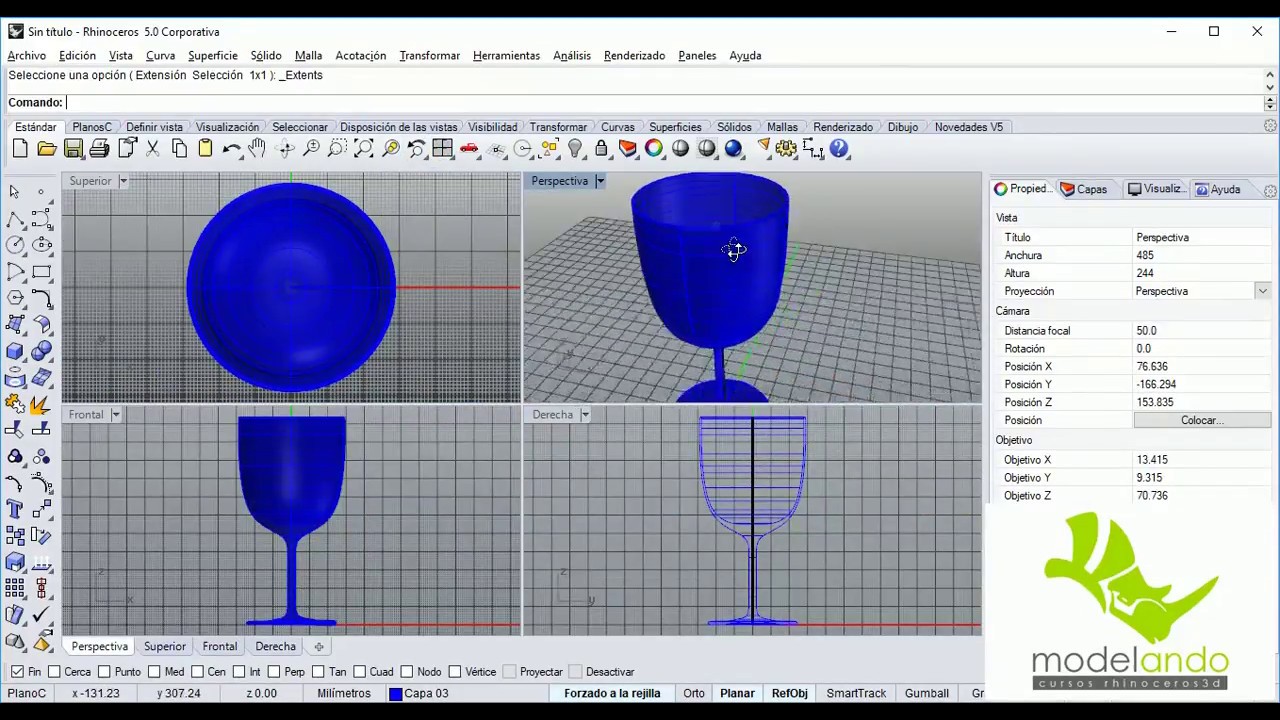 01   Modelado B&aacute;sico con Rhino3D   Modelado Copa