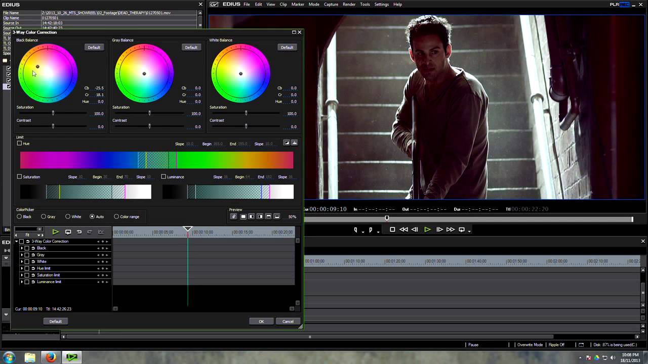 1. EDIUS 7  & Color Correction, Color Grading, and the Film Look.