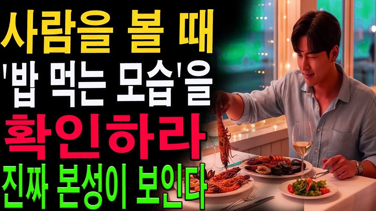 사람을 볼 땐 꼭 ‘밥 먹는 모습’을 보세요… 진짜 성격이 드러납니다|노년의 지혜| 노후 건강|자연 치유|건강과 장수|