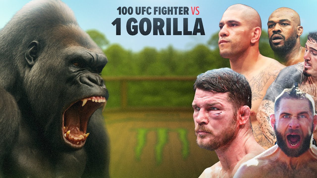 '100 Men vs 1 GORILLA?' | Can 100 UFC Fighters BEAT ONE GORILLA?!