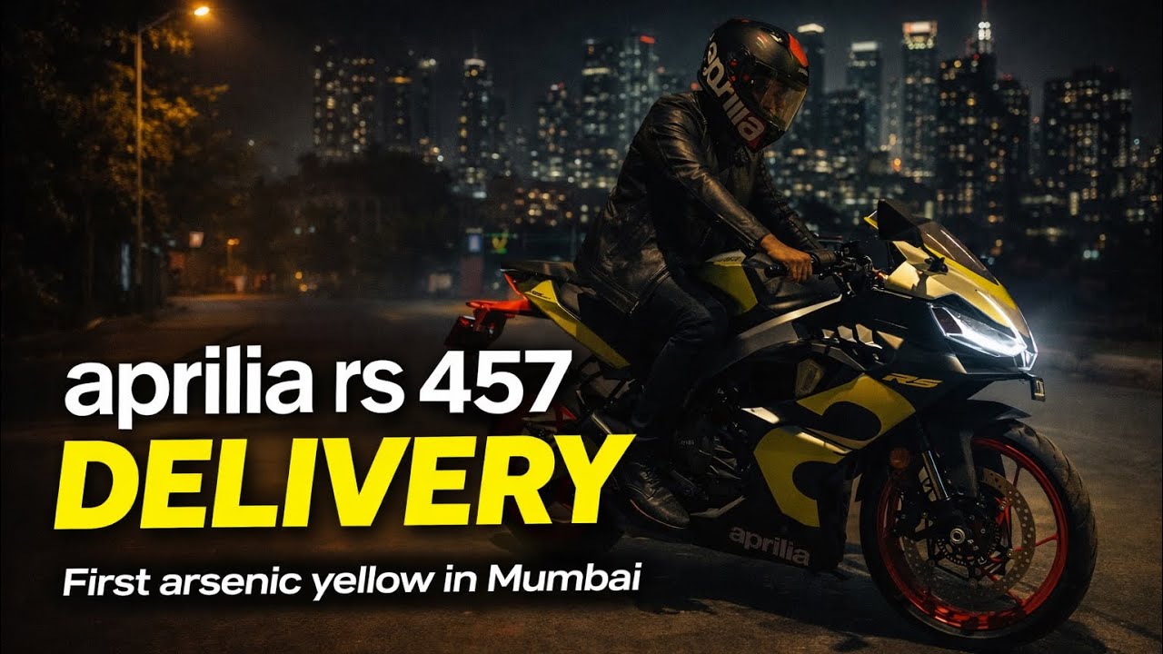 Aprilia RS 457 delivery (Arsenic yellow) Mumbai