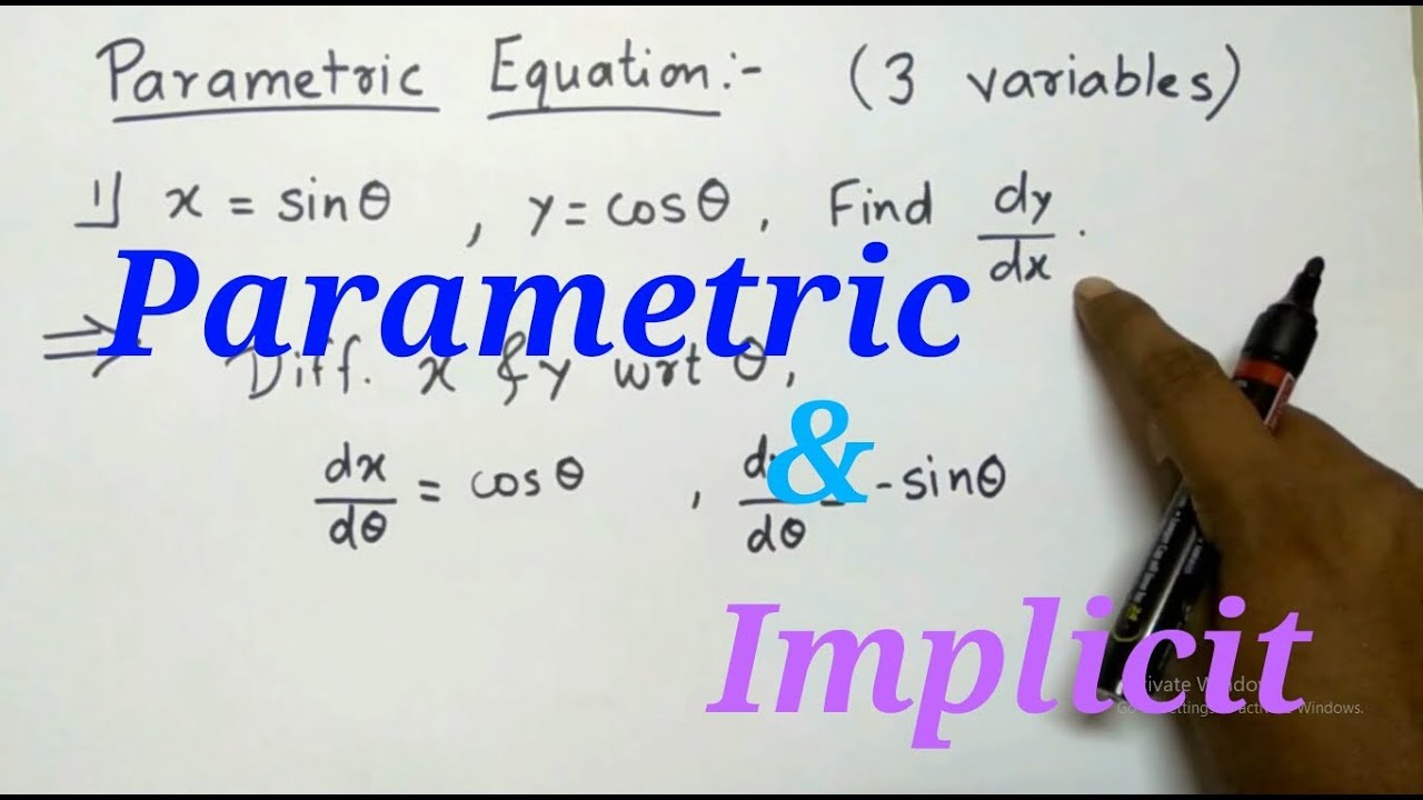 Derivatives | Parametric & Implicit Type | HSC(12th) Science, Commerce & Arts