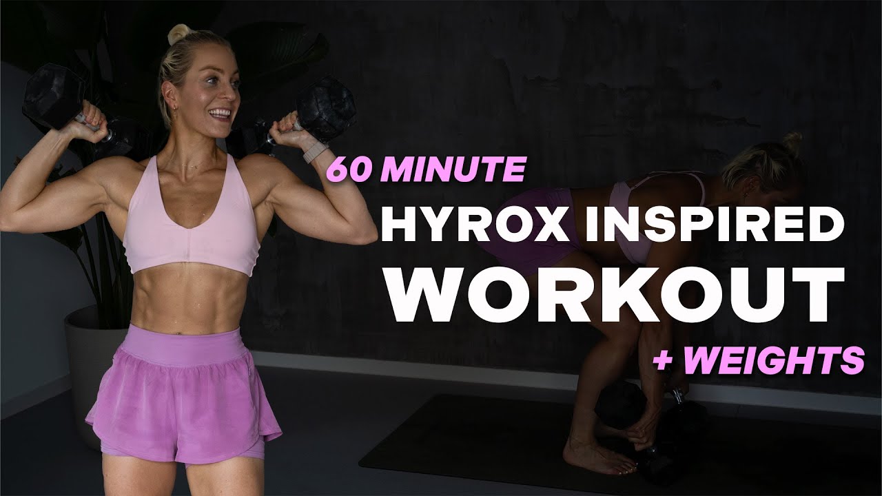 60 MIN HYROX INSPIRED WORKOUT | Full Body Crusher | Strength + Conditioning | + Weights | + Repeat