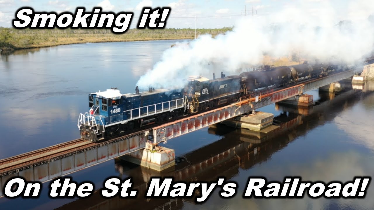 St. Mary's Railroad Smoking it Across the St. Mary's River!