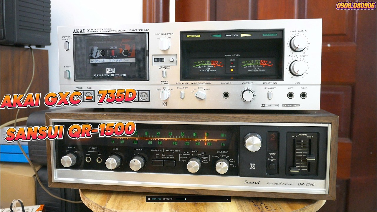 AKAI GXC-735D , Amply đài SANSUI QR-1500