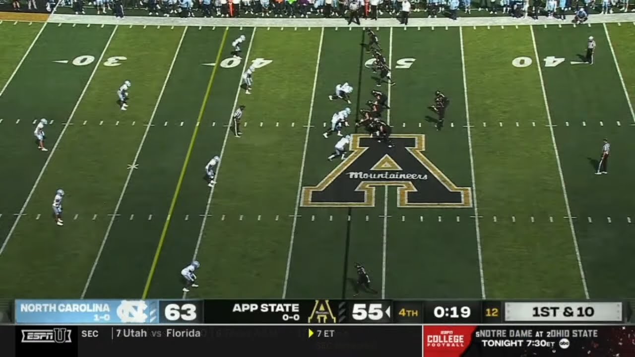 North Carolina vs App State WILD Ending | 2022 College Football