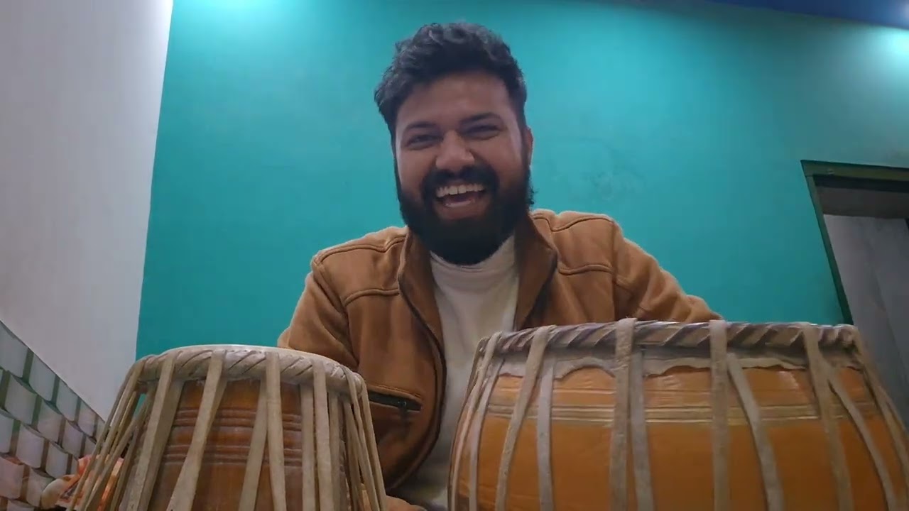 TABLA Lesson-1 my Baba is my 1st Guru, (Te re ke te) first lesson, I'm scared of Table 2nd March 26