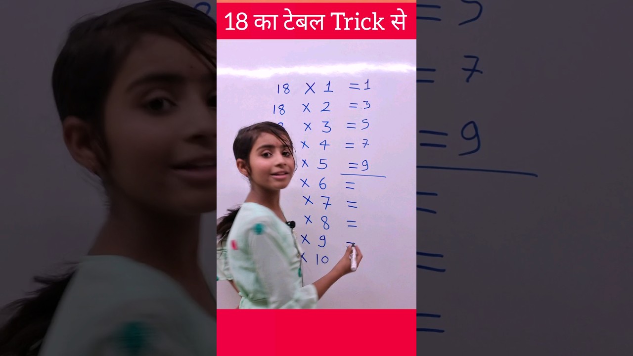 18 ka table with easy trick | Table of 18 | 18 का टेबल | 18 ka pahada #tabletrick #explain4u #table