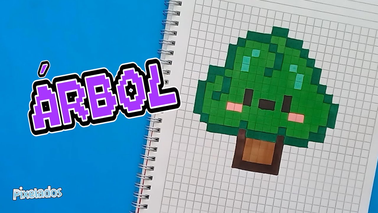 COMO DIBUJAR un ARBOL paso a paso en PIXEL ART - PIXELADOS
