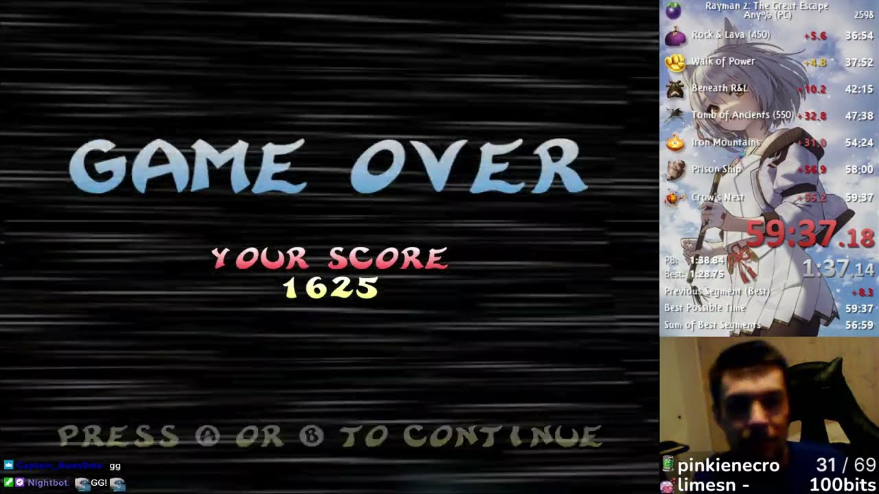 Rayman 2 Menezis 1625 points (GONE WRONG!!)