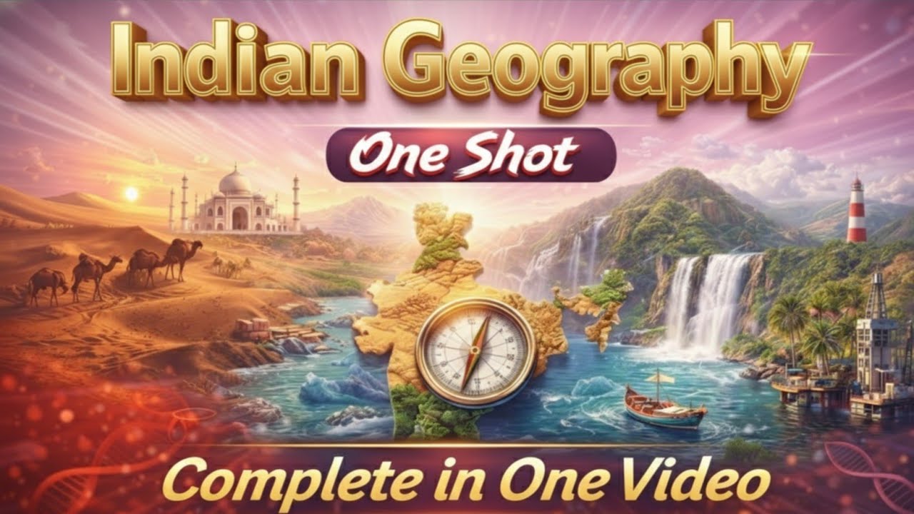 Indian Geography। भारतीय भूगोल। One Shot। आसान भाषा में समझें। Free pdf। Complete in One Video ।