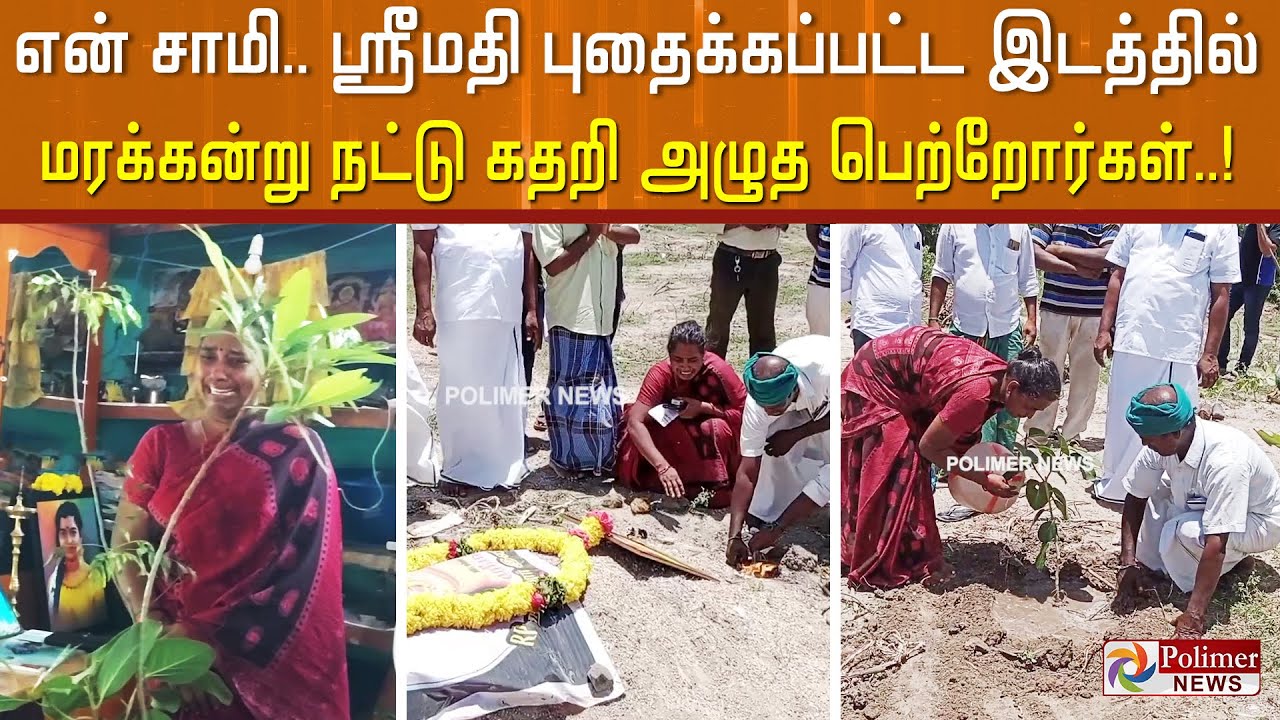 என் சாமி.. ஶ்ரீமதி புதைக்கப்பட்ட இடத்தில் மரக்கன்று நட்டு கதறி அழுத பெற்றோர்கள்.!Cuddalore|Srimathi|