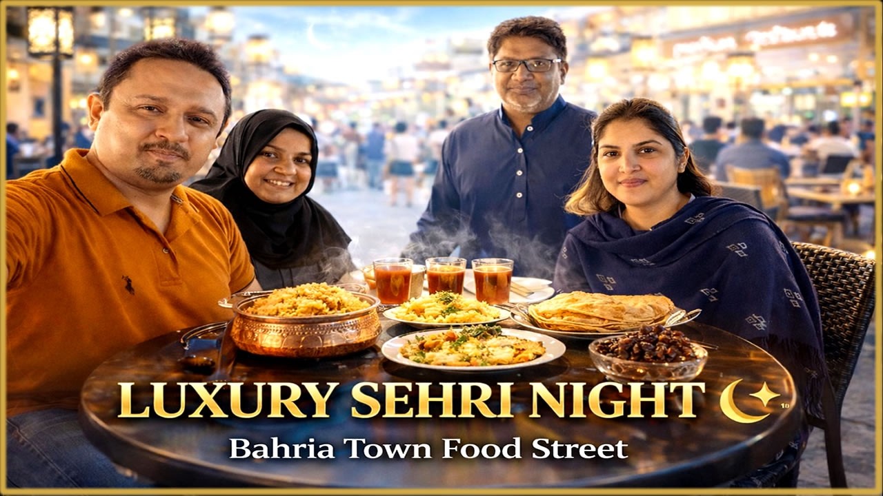 Sehri at Bahria Town Food Street Karachi | Ramadan Night Vlog with Friends 🌙 | Karachi Food Street