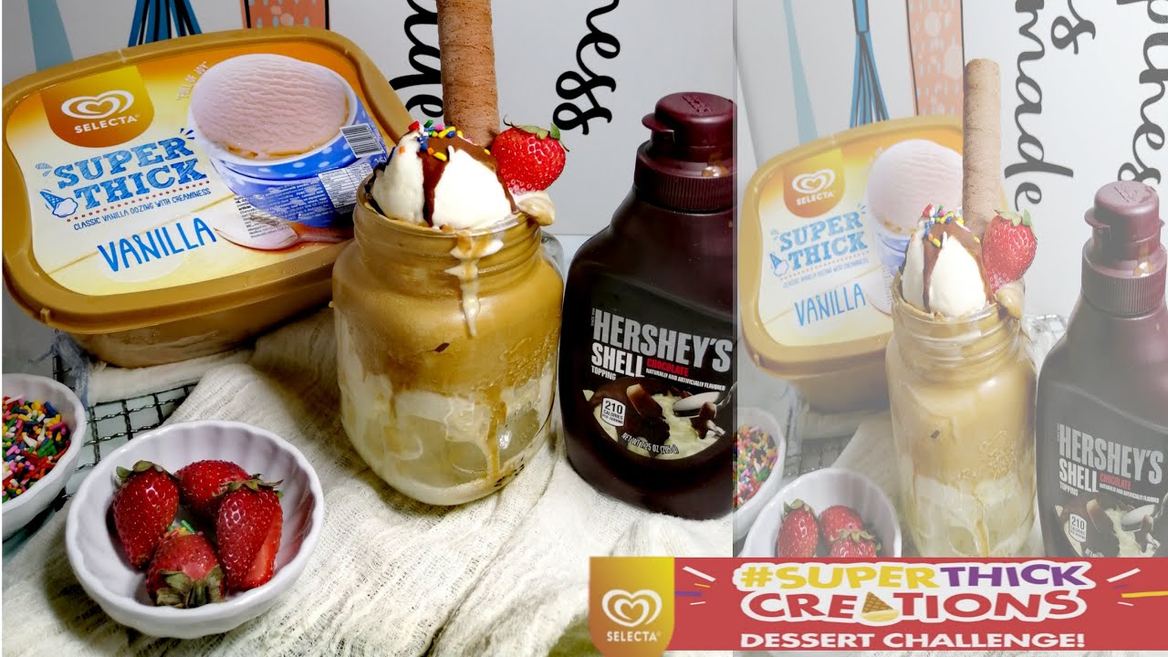 DALGONA ICE CREAM COFFEE | using Selecta Vanilla Ice Cream and Hershey's Syrup | MommyChef Jenna